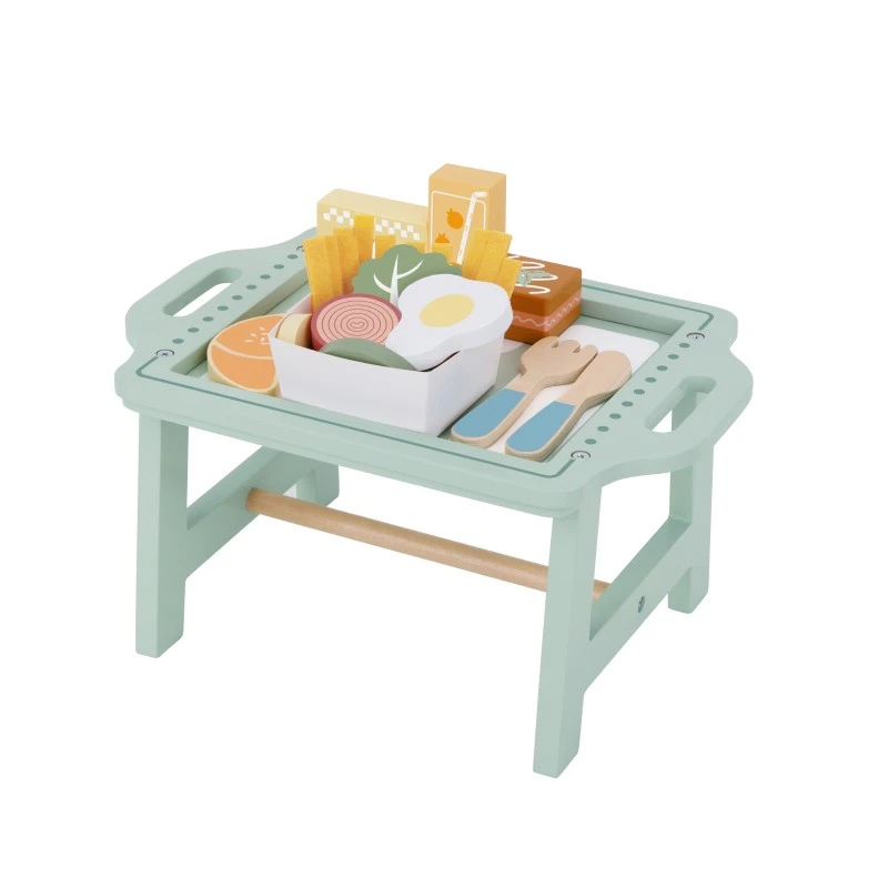 Дървен поднос с храна TK992